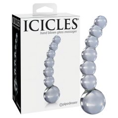 Icicles No. 66 - íves, gömbös, üveg dildó (átlátszó) Icicles No. 66 - íves, gömbös, üveg dildó (átlátszó)