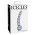 Icicles No. 66 - íves, gömbös, üveg dildó (átlátszó)