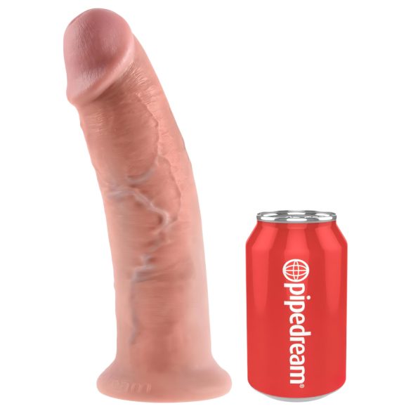 King Cock 10 - nagy tapadókorongos dildó (25cm) - natúr