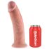 King Cock 10 - nagy tapadókorongos dildó (25cm) - natúr