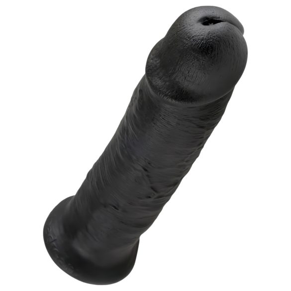 King Cock 10 - tapadókorongos dildó (25cm) - fekete