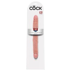 King Cock 12 Slim - élethű dupla dildó (31cm) - natúr King Cock 12 Slim - élethű dupla dildó (31cm) - natúr
