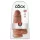King Cock 9 Chubby - tapadókorongos vastag dildó (sötét natúr, 23 cm)