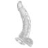 King Cock Clear 7,5 - tapadókorongos, herés dildó (19cm)