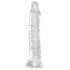 King Cock Clear 8 - tapadókorongos, nagy dildó (20cm)