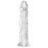 King Cock Clear 8 - tapadókorongos, nagy dildó (20cm)