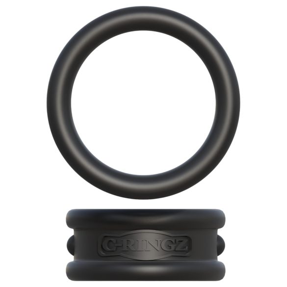 Fantasy C-Ringz - pénisz- és heregyűrű (fekete)