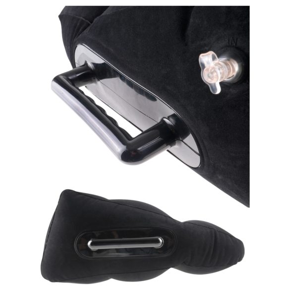 Fetish Fantasy - felfújható szexpárna kapaszkodóval (fekete)