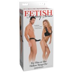 Fetish Fantasy - felcsatolható üreges dildó (fekete)