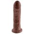 King Cock 8 dildó (20cm) - barna