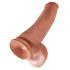 King Cock 15 - óriás dildó (38cm) - sötét natúr