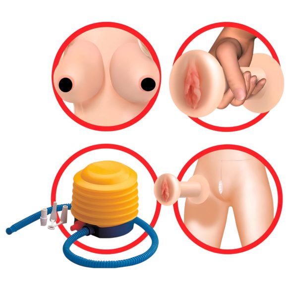 Pipedream Hannah Harper - életnagyságú guminő 3D arccal