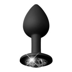 HOOKUP Diamond Plug - csipke alsó anál dildóval (fekete)