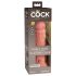 King Cock Elite 8 - tapadókorongos, élethű dildó (20cm) - natúr