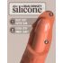 King Cock Elite 8 - tapadókorongos dildó (20cm) - sötét natúr