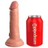 King Cock Elite 6 - élethű vibrátor 15 cm (sötét natúr)