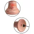 King Cock Elite 6 - élethű vibrátor 15 cm (sötét natúr)