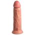 King Cock Elite 8 - tapadókorongos vibrátor (20cm) - natúr