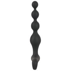   Black Velvet - akkus, vízálló, gyöngyös anál vibrátor (fekete)