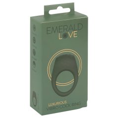 Emerald Love - akkus, vízálló vibrációs péniszgyűrű (zöld)   Emerald Love - akkus, vízálló vibrációs péniszgyűrű (zöld)
