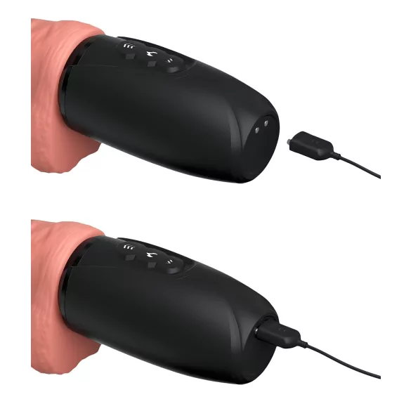 King Cock Plus 6,5 - herés, élethű lökő vibrátor (testszínű)