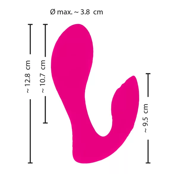 SMILE Panty - hordható akkus, rádiós 2in1 vibrátor (pink)