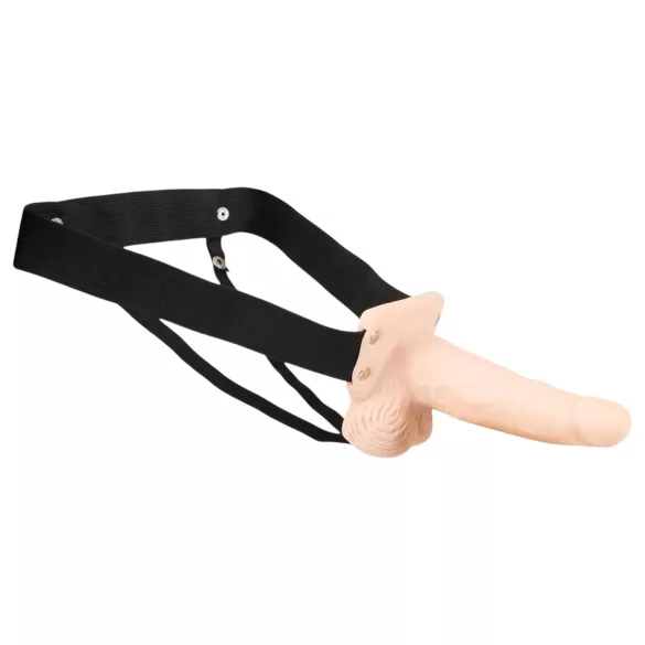 You2Toys Strap-on - üreges, felcsatolható vibrátor (natúr)