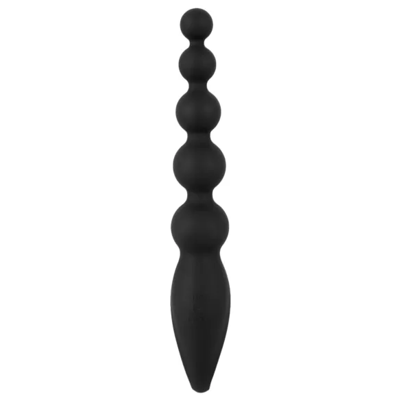ANOS Anal Beads - gyöngyös anál vibrátor (fekete)