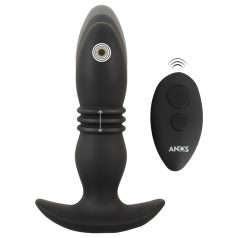 ANOS - rádiós lökő anál vibrátor (fekete) ANOS - rádiós lökő anál vibrátor (fekete)