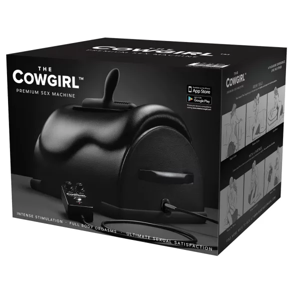 The Cowgirl Premium Riding - ráülős rodeo szexgép (fekete)