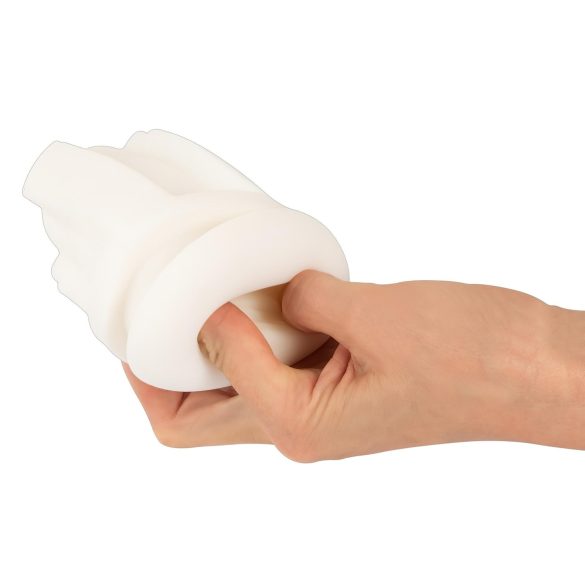 WYNE 02 - akkus, rezgő-szívó maszturbátor (fekete-fehér)