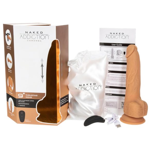 Naked Addiction Thrusting 9 - lökő vibrátor - sötét (23cm)