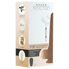 Naked Addiction Thrusting 7,5 - lökő vibrátor (19cm) - natúr   Naked Addiction Thrusting 7,5 - lökő vibrátor (19cm) - natúr