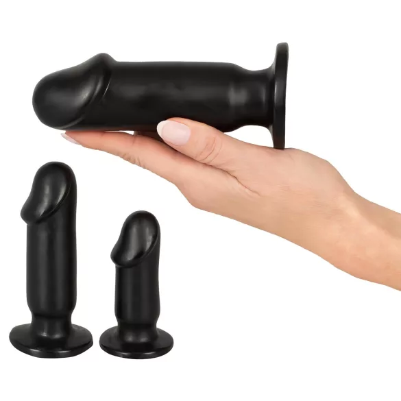 Anos Training Kit - anál plug szett (3 részes) - fekete