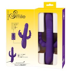   SMILE Triple - akkus, tripla karos, forgó-lökő vibrátor (lila)