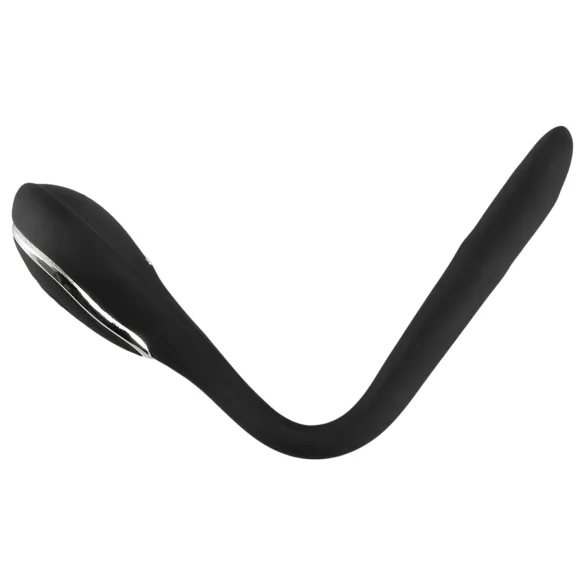 Penis Plug Dilator - akkus, vibrációs dilátor (1cm) - fekete