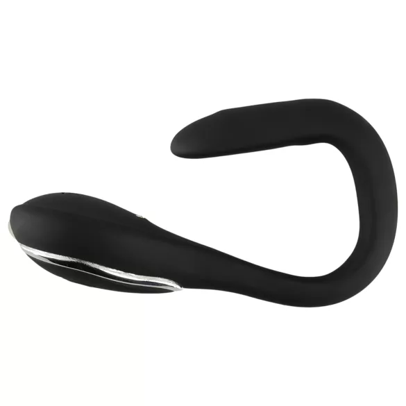 Penis Plug Dilator - akkus, vibrációs dilátor (1cm) - fekete