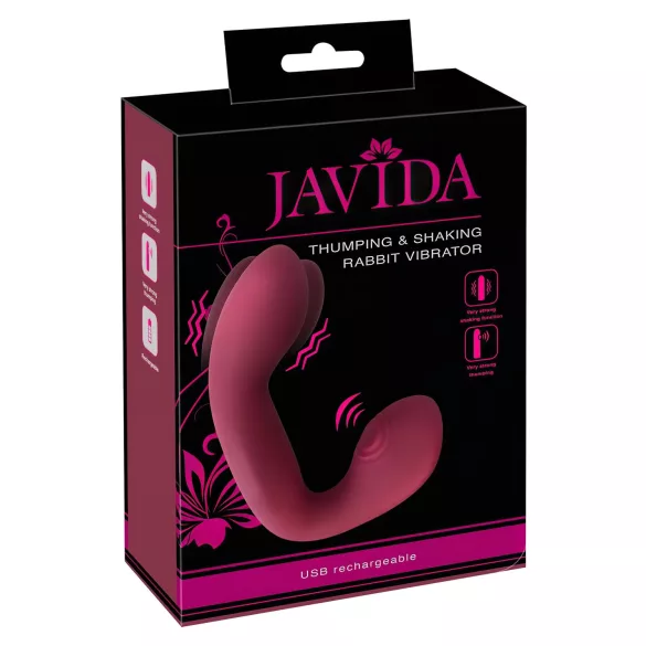 Javida Thumping - pulzáló G-pont és csikló vibrátor (piros)