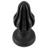 ANOS - bordázott puha anál plug - 7cm (fekete)