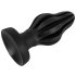 ANOS - bordázott puha anál plug - 7cm (fekete)