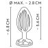 ANOS Metal (2,8cm) - kalitkás acél anál plug (ezüst)