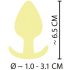 Cuties Mini Butt Plug - szilikon anál plug - sárga (3,1cm)