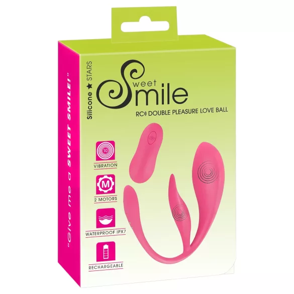 SMILE - hordható akkus, rádiós vibrotojás (pink)