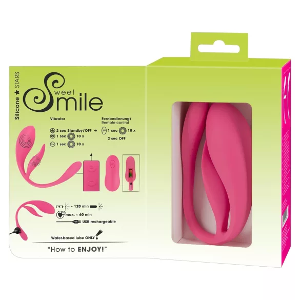 SMILE - hordható akkus, rádiós vibrotojás (pink)