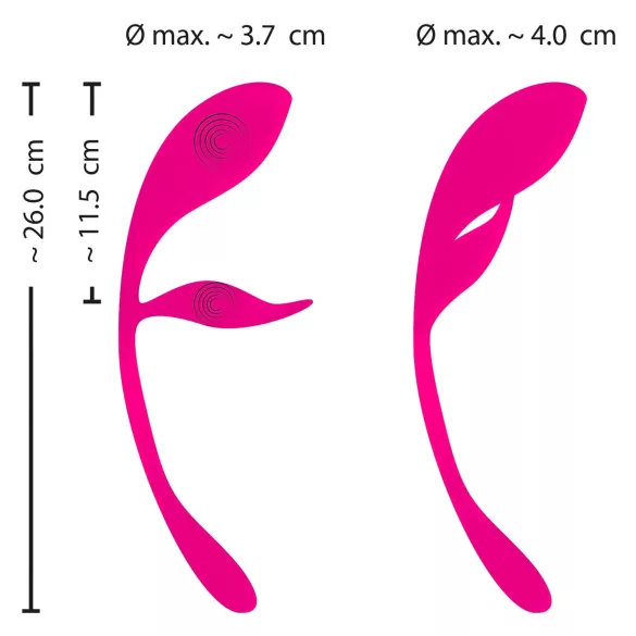SMILE - hordható akkus, rádiós vibrotojás (pink)