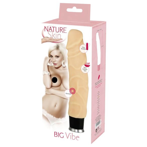 Nature Skin - élethű vibrátor - natúr (23cm)