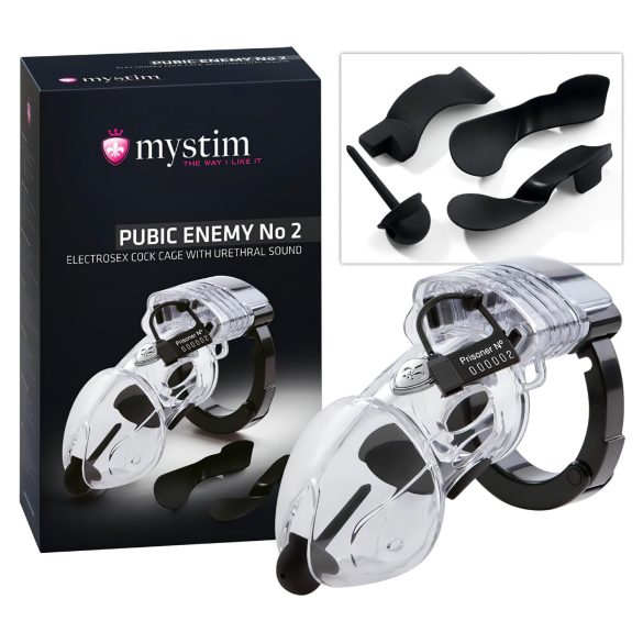 mystim Pubic Enemy No 2 - elektro pénisz ketrec
