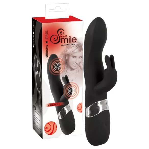 SMILE Blacky - USB-s akkus 2 motoros vibrátor (fekete)