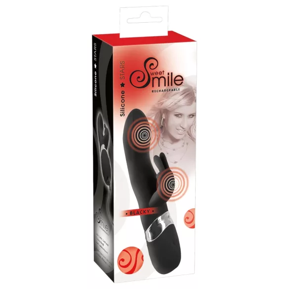 SMILE Blacky - USB-s akkus 2 motoros vibrátor (fekete)