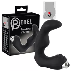   Rebel - hajlított prosztata vibrátor és masszírozó (fekete)